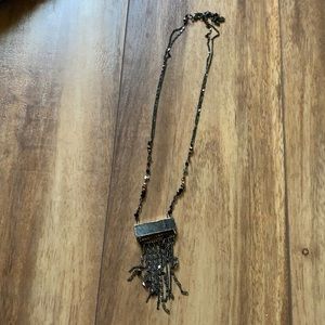 Lucky brand crystal necklace with tassels
